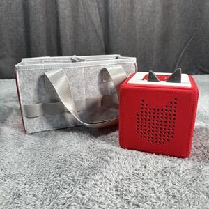 Tonies Toniebox Audio Player Box Player & Carrying Case Red Tested Works